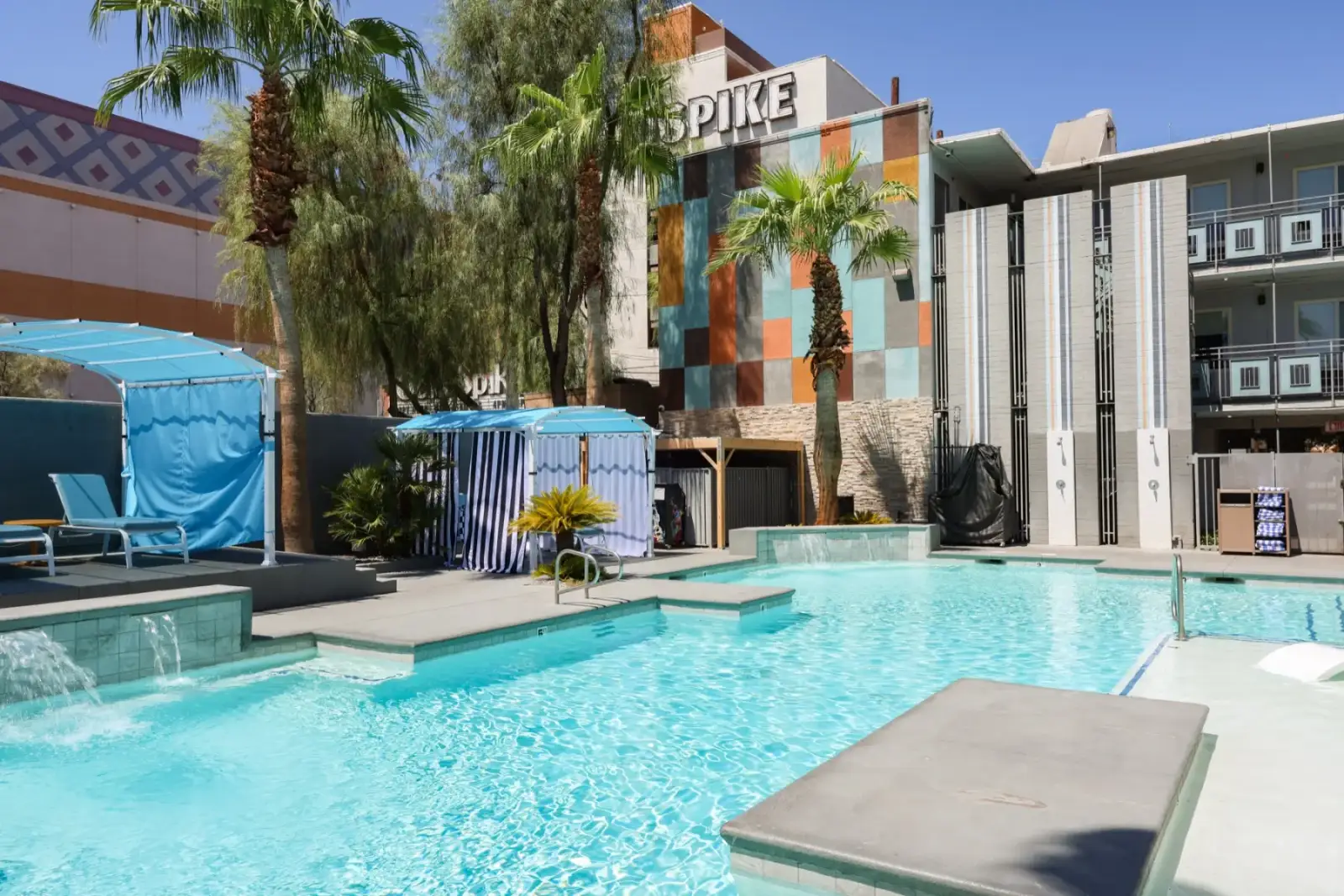 Lounge chairs by the pool