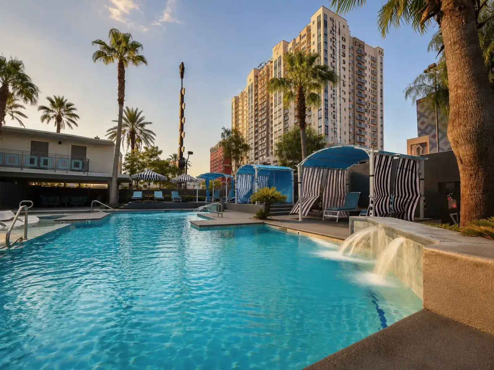 Pool in the evening